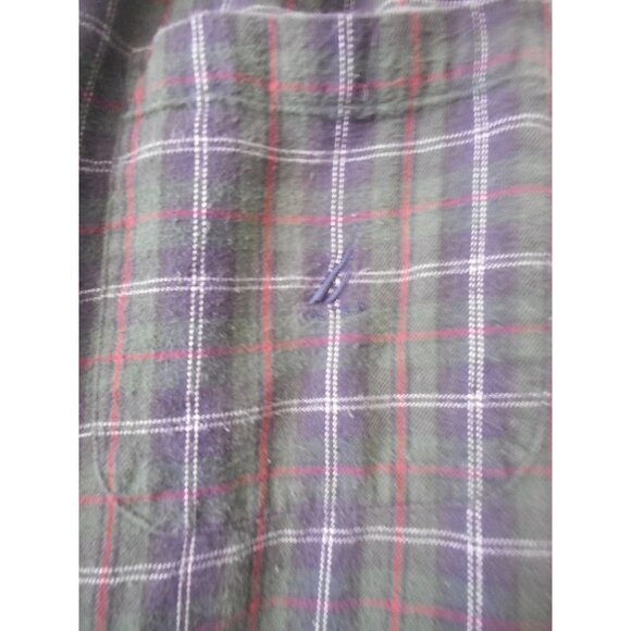 Nautica Green Blue Plaid Sz XL cotton Lounge Bed Pants elastic drawstring waist - Picture 5 of 5